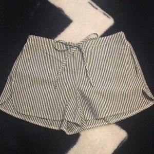 brandy melville striped linen shorts NWOT